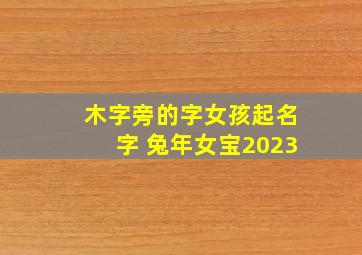 木字旁的字女孩起名字 兔年女宝2023